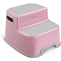 BAMNY Taburete de doble altura para niños rosa rosa